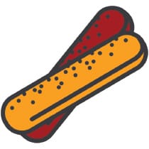 Icon of a hot-dog